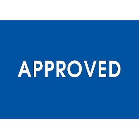 Decker Tape Products Label, DL3234, APPROVED, 2" X 3" DL3234